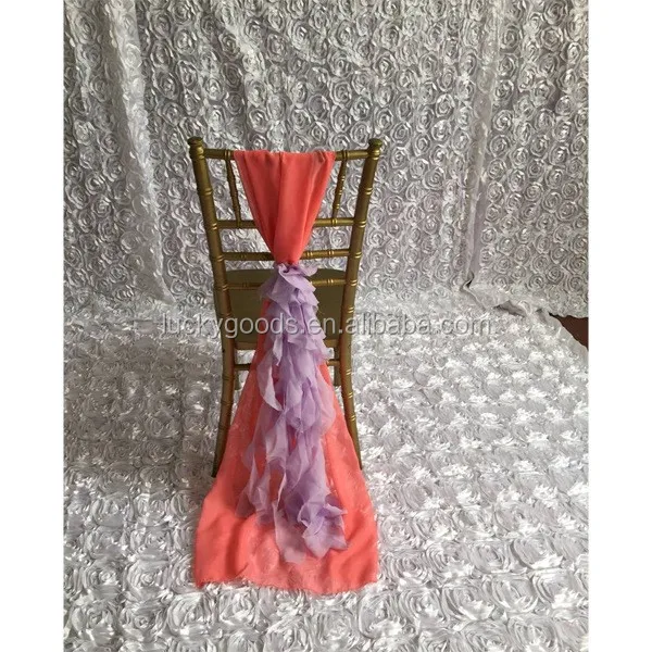 Wholesale Cheap Fancy Universal Ruffled Chiavari Chair Cover For