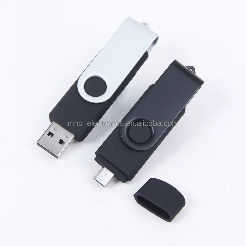Dual usb port promotional gift customized logo printing swivel type 8GB android phone otg usb flash drive - ANKUX.COM