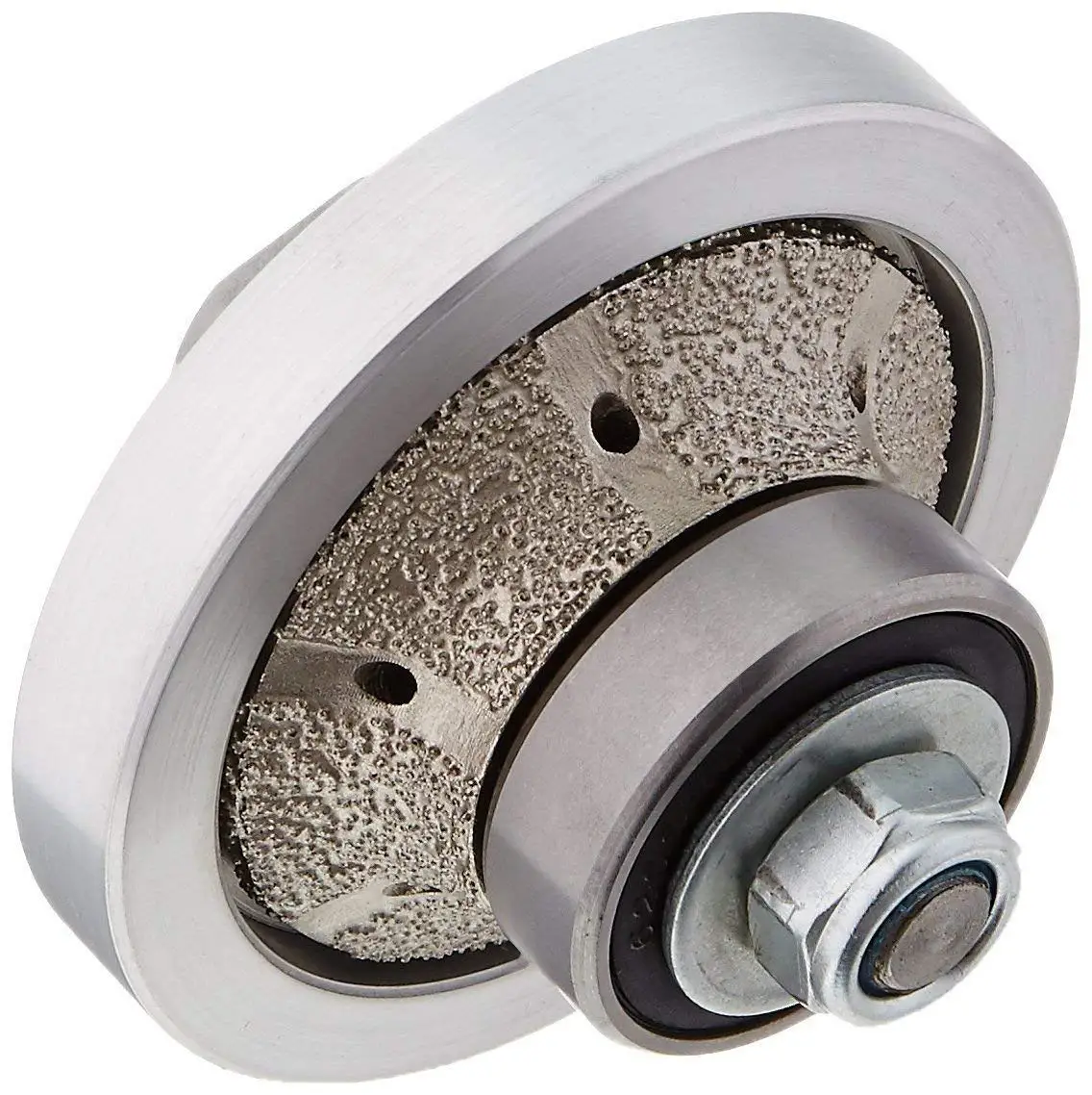 3/16" and 1" Diamond Demi Bull Nose Router Bit Profile grinding wheel natural stone engineered stone concrete granite marble glass quartz counter top bullnose shaping refinishing repair grinder cutter