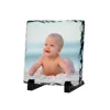 MIDA 7.9" x 7.9" Square Shape Stone Photo Frame for Family Memory Rock Slate Picture Frame