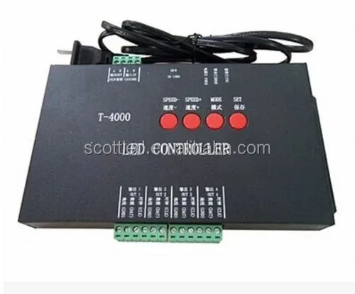 New T-4000 SD card rgb led pixel controller control 4096 pixels modules lights