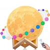 Factory direct supply colorful pat touch and remote control 3D printing led night lamp LED Moon Light
