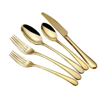 Christmas Gift 20pcs Stainless Steel Flatware Gold Plated Cutlery For ...