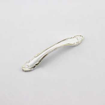 Dresser Knob Drawer Pull Handles Knobs Cream White Gold Shabby