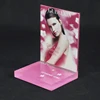 A5 portrait vivid pink 3mm Acrylic Perspex shelf tray cosmetic display unit for perfume