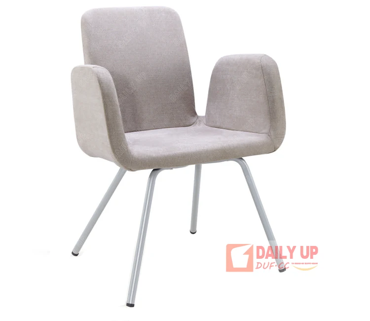 Modern Comfortable Living Room Furniture Wholesale Dining Cafe Fabric Chair with Steel Leg for Coffee Room Leisure
