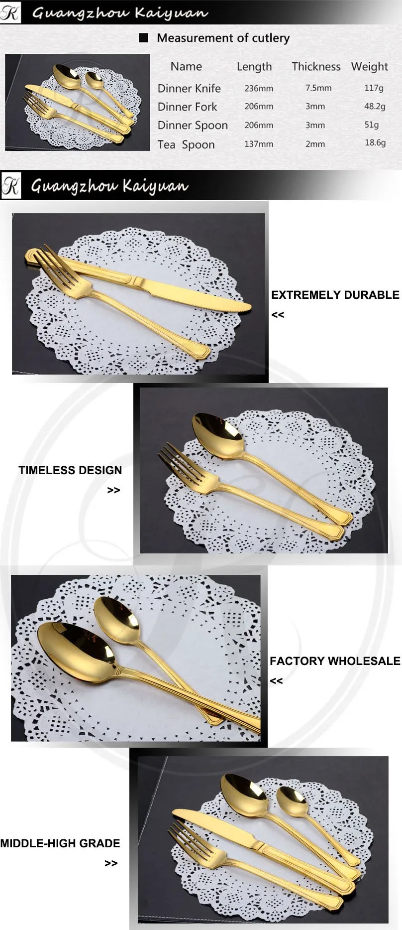 Gold Plated Flatware Sets,Bulk Gold Flatware Buy Wedding Cutlery Set