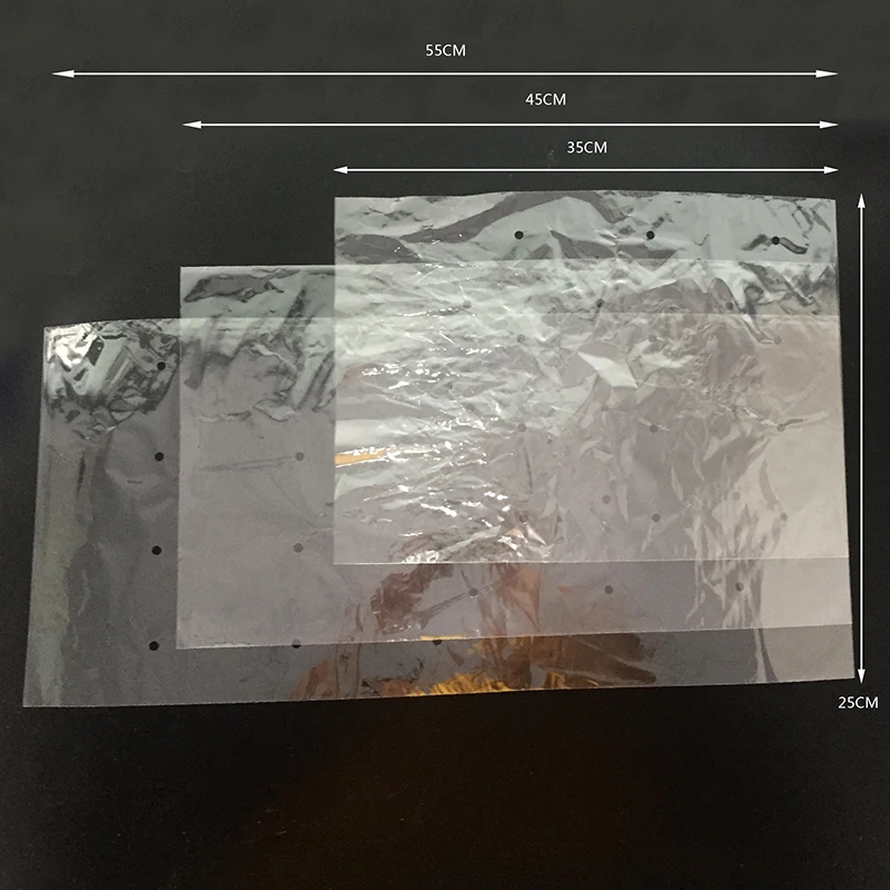 High Temperature Transparent Plastic Bread Oven Bags With 12 Holes