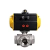 Stainless Steel Flow Control 3 Way Pneumatic Ball Valve
