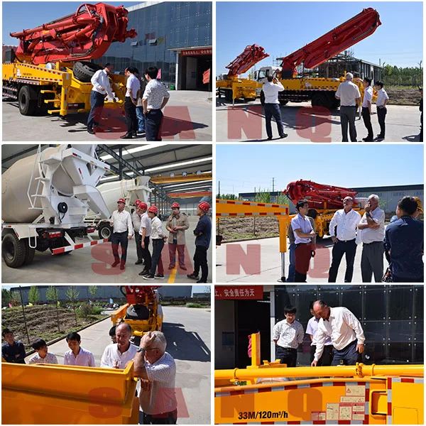 Sanqgroup Truck car mounted concrete pump boom 22m 25m 28m 37m concrete pump truck