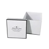 Custom white black flower box square cardboard paper hat gift boxes lid
