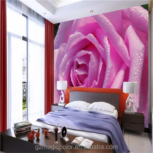 Beautiful Pink Rose Flower Design Wallpaper Murals For Living Room ...  beautiful pink rose flower design wallpaper murals for living room decor