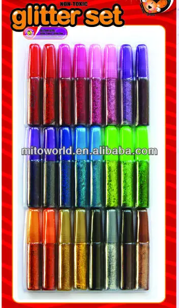 624b1colourful glitter glue sets