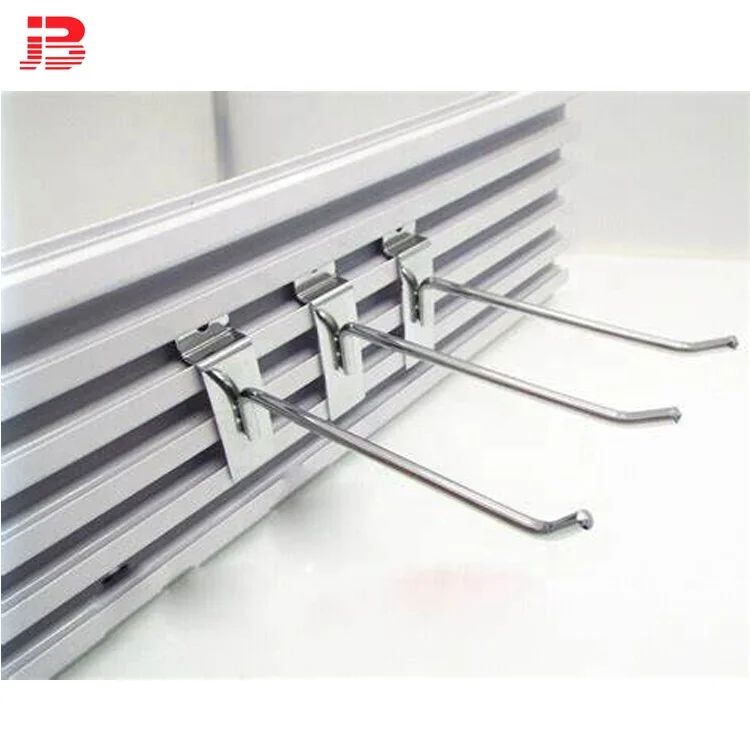 Black / white decorative single-sided slat wall shelf aluminum slatwall display panels manufacture