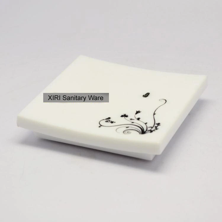 Hotel Acrylic Soap Dish Top Grade Room Square Soap Tray Dish Holder Wholesale Custom Acryl White
