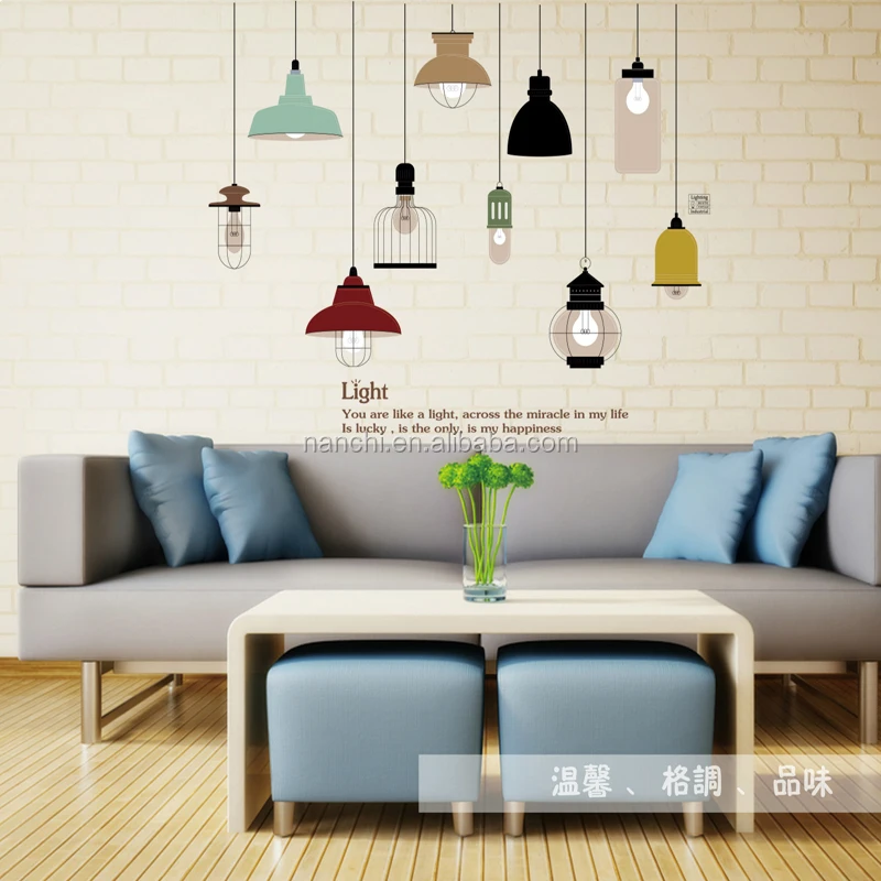 Moda creativa etiqueta de la pared de iluminación lámparas de ...