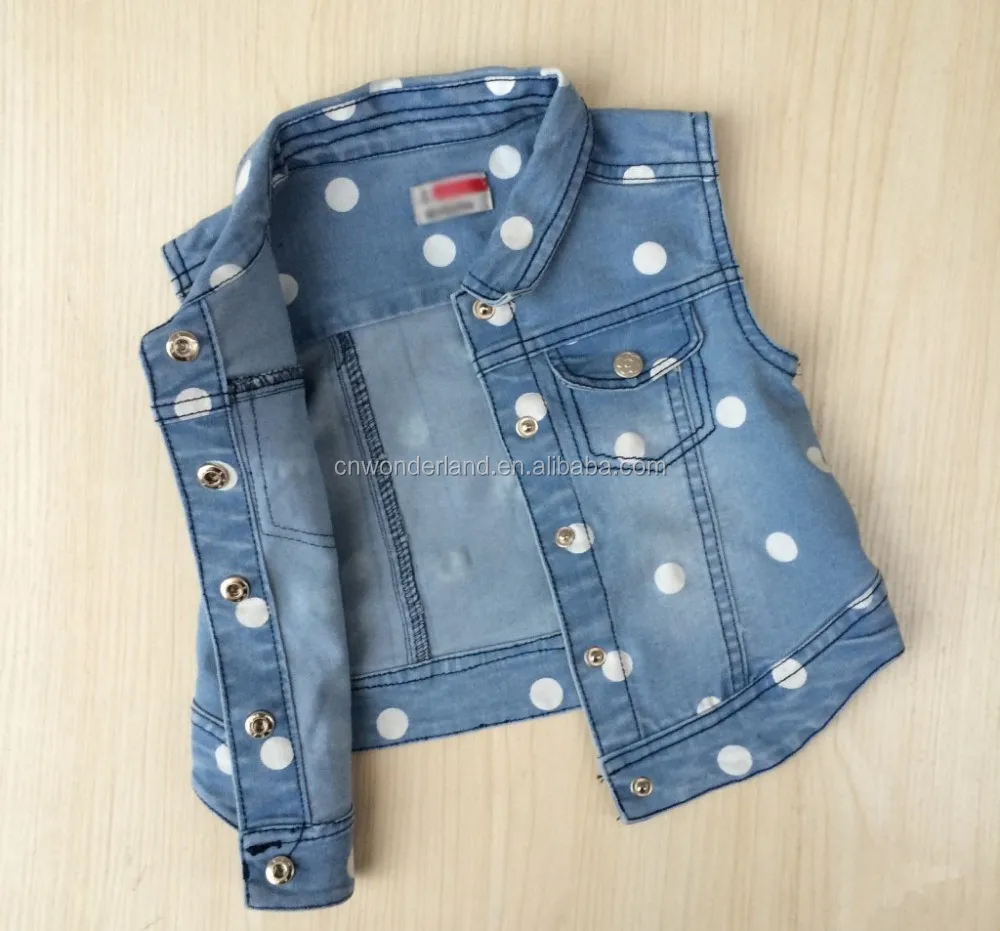 Gadis Rompi Bayi Tak Berlengan Denim  Jaket  Untuk Anak 