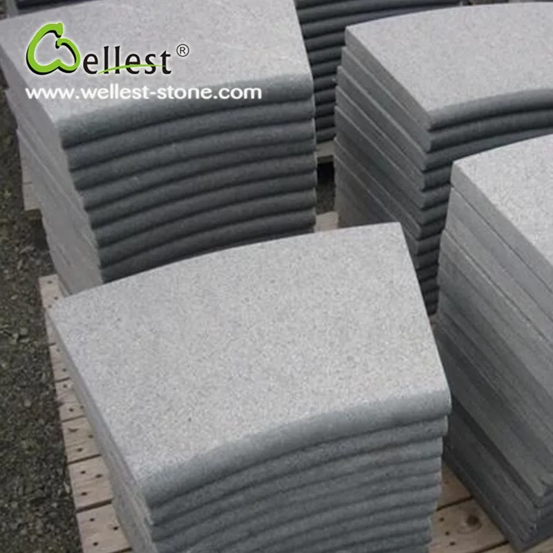 G654 Sesame Black Granite Flamed Finish Swimming Pool Arc Copping Tile with Bullnose Edge 2.jpg