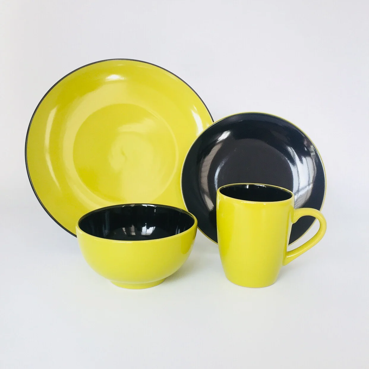 Yellow And Black Ceramic Crockery Tableware Daily Use Items Buy