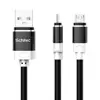 Support fast charging soft TPE+Metal tip+Shining edge Micro USB Cable durable without fracture