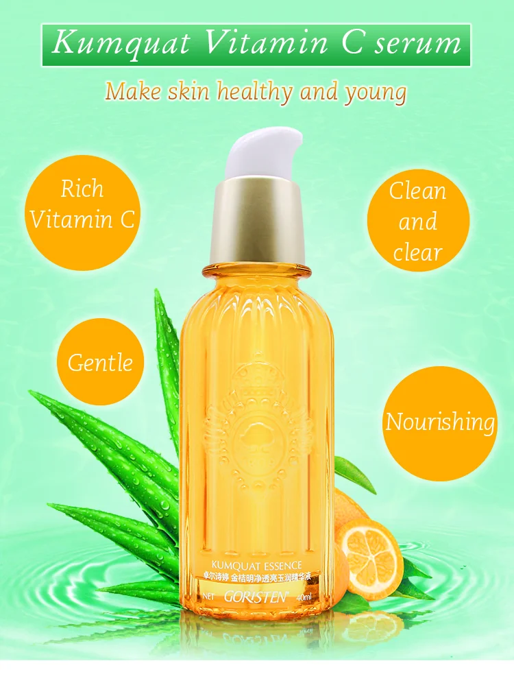 Natural face use hydrating whitening kumquat serum C for face