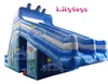 Steel swimming pool slide water park, pool slide for sale, double lane inflatable