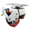 Noiseless Non Marking Super Elastic PU Shock Absorbing Lockable Caster Wheel