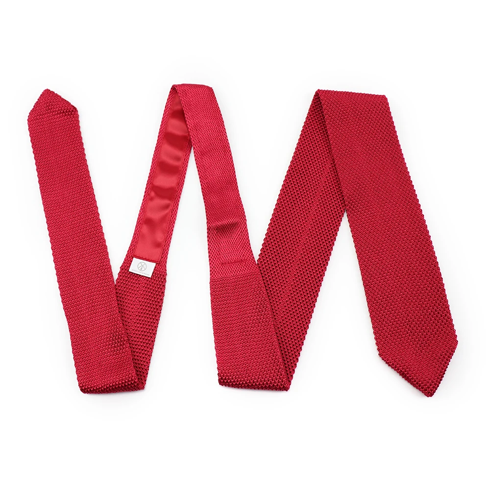 Custom Solid Color Neckties Silk Plain Knitted Necktie Manufacturers