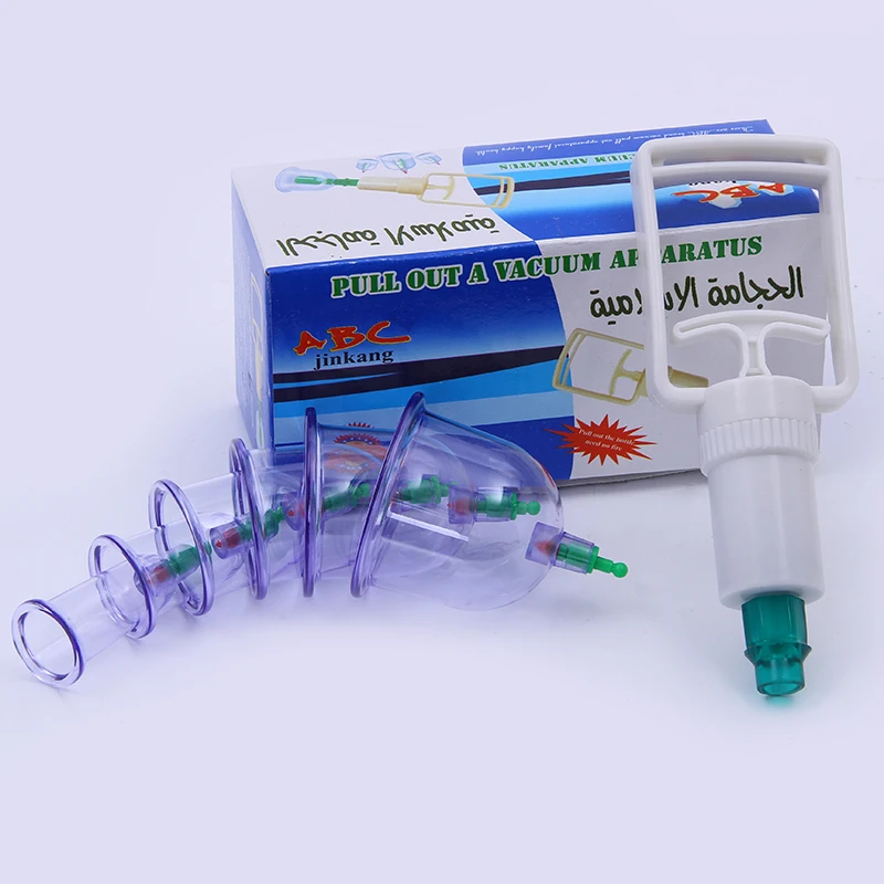 6件制造热卖拔罐hijama杯疗法集真空火罐一套英文包装塑料火罐一套 Buy 6件塑料拔罐套装 高品质真空拔罐套装 英式拔罐疗法套装