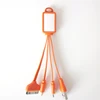 Hot Sale Best Quality Price Epoxy Logo Portable Short Keychain 4 in 1 USB Charging Cable
