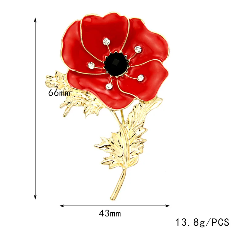 Wholesale Beautiful Flower Shaped Poppy Pins Badge Manufacturer - Buy ...