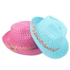 New woven children's straw hat with a small crown princess summer hats wholesale sunscreen cap