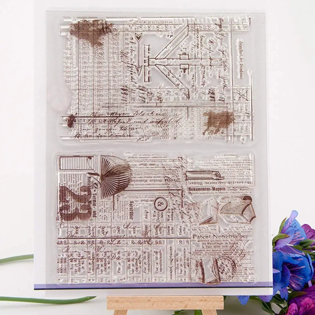 Jili Online Mixed Calendar Transparent Rubber Stamp Seal Block for Card Making Scrapbooking DIY Album