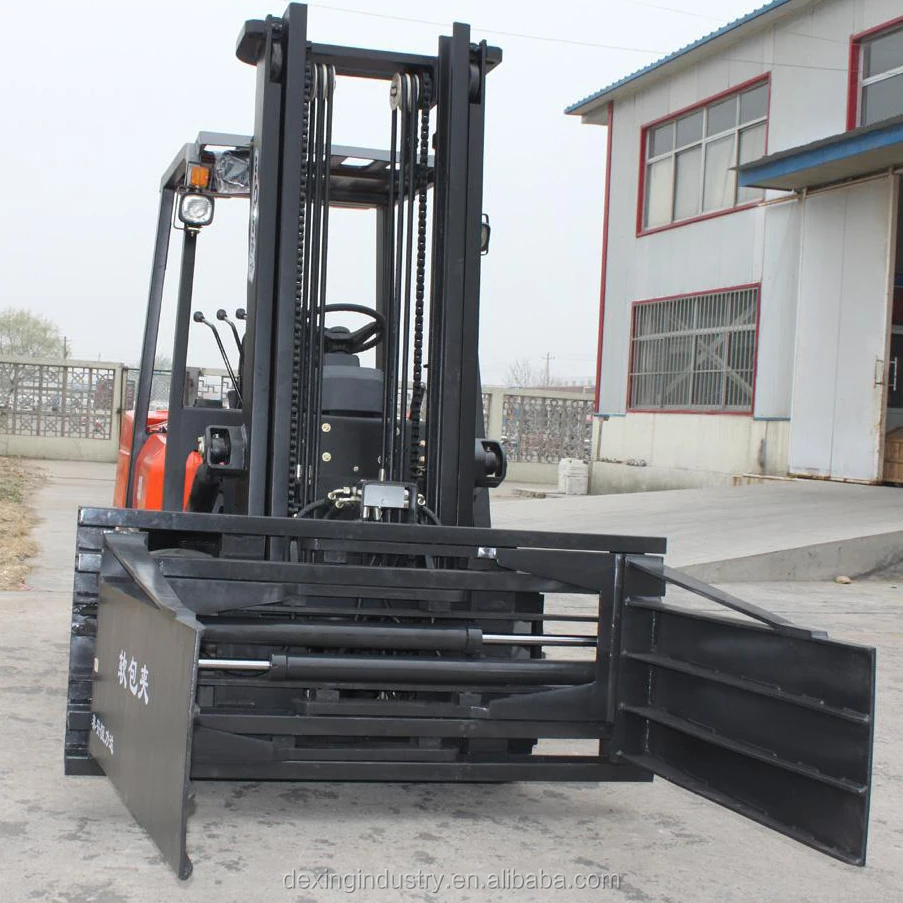 China New Forklift With Cotton Bale Clamp Triple Mast For Sale View Forklift With Cotton Bale Clamp Dging Product Details From Henan Dexing Machinery Equipment Co Ltd On Alibaba Com