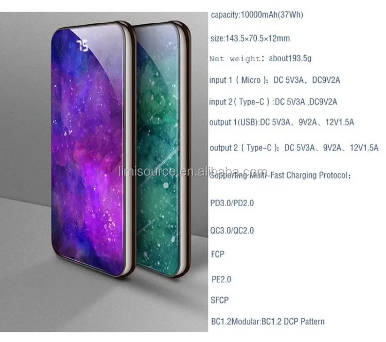 best buy power bank qc 3.0, free custom usb-c 18w external battery charger with full screen glass - ANKUX.COM