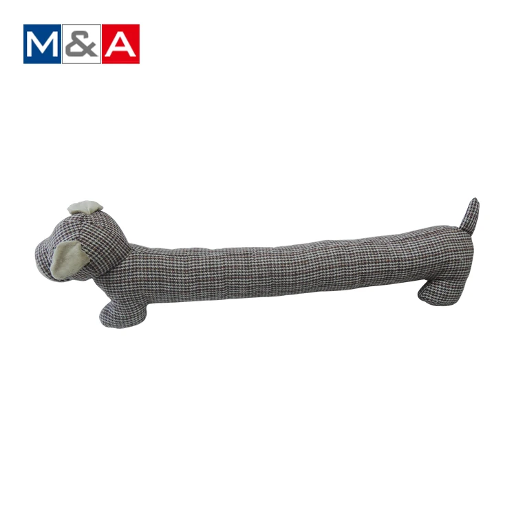 
Lovely long dog soft fabrics decorative baby door stopper 