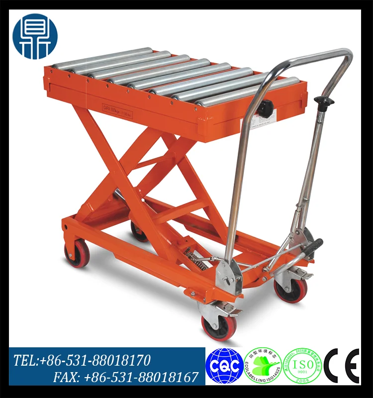 Warehouse Manual Hydraulic Scissor Lift Trolley/ Mini Scissor Lift