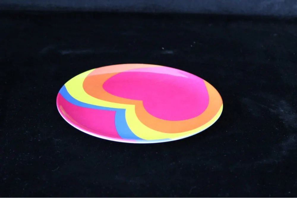 100%melamine peach heart plate