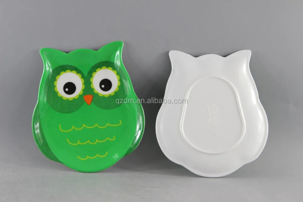 Owl Shape Melamine Dessert Plate For Hallowmas