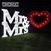 personalized large celebration water tightness Mr & Mrs letters joint words lights for wedding