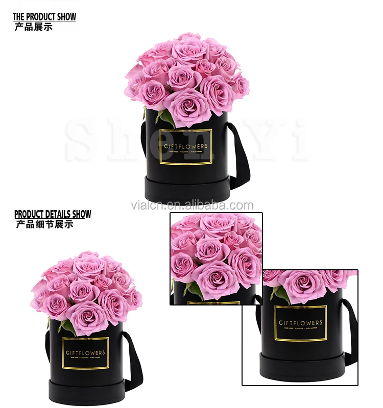 Personal Custom Logo Flower Boxes Wholesale Flower Round Box With