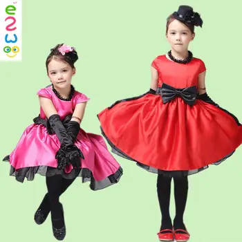 black and red girls dress