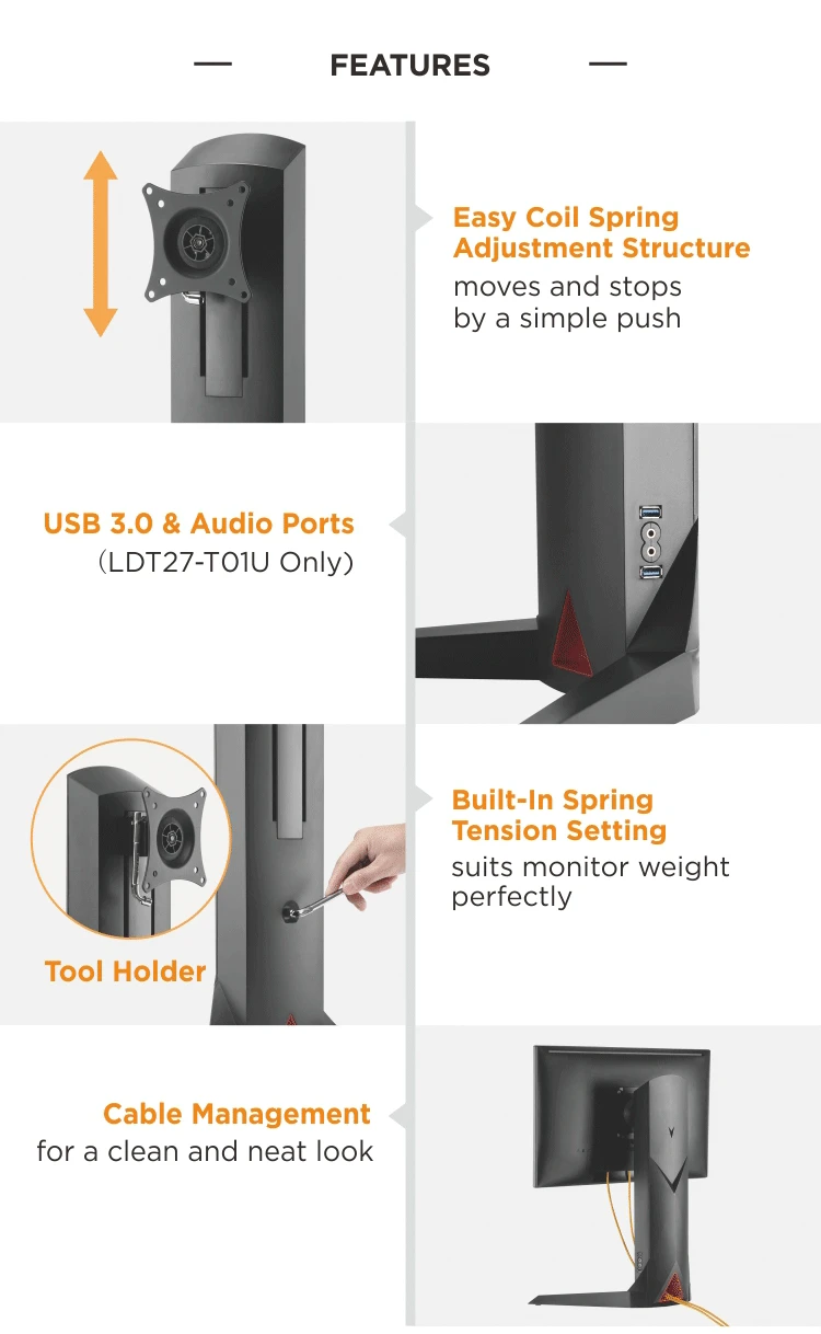 Gaming Monitor Stand With USB Port