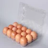 Clear disposable pet 15 cells plastic blister packaging carton box chicken egg tray