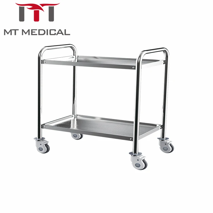 Stainless steel urgical trolley medical trolley carts patient trolley for hospital MT MEDICAL