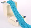 Smooth surface with patterns size 2mm 3mm striped natural real turquoise beads