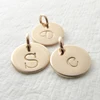 Deep engrave gold plated custom stainless steel wholesale initial charms