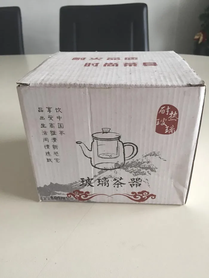 High-temperature penguin stainless steel lid glass tea pot with strainer