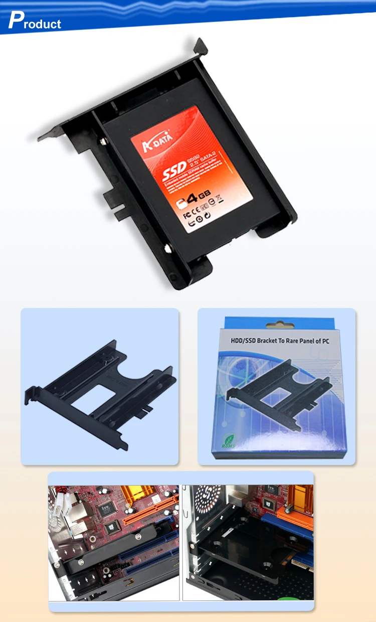 Ecofriendly Plastic Hard Drive Brackets Support 2.5inch Hdd/ssd Into