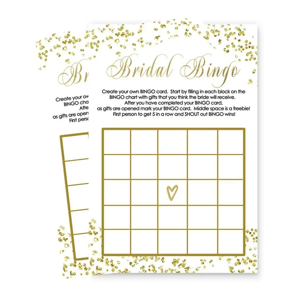 wedding shower bingo